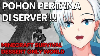 AKHIRNYA GUYS !! DI SERVER MINECRAFT INI ADA POHON BENERAN !! - MINECRAFT SURVIVAL DESSERT ONLY !!