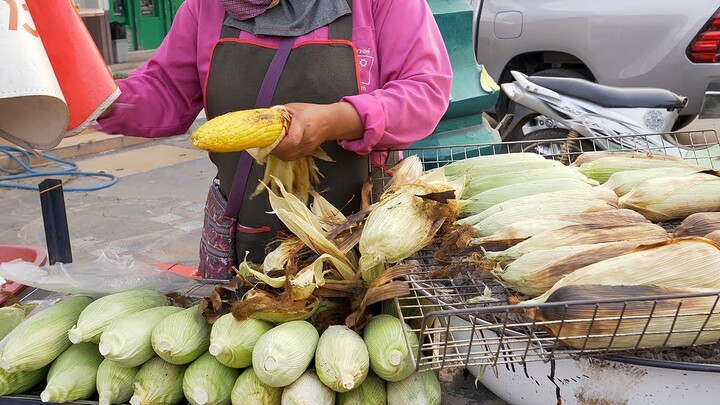 Corn BBQ in Husk | Thai Street Food