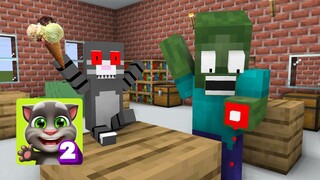 Monster School : Babysitting Talking Tom 2 Challenge-Minecraft Animation