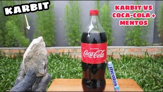 KARBIT VS COCA COLA CAMPUR MENTOS.. Lihat apa yang terjadi!! #experiment #karbit