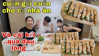 LÀM 2 ĐĨA GỎI CUỐN NGON TUYỆT. ANH SOO TRỔ TÀI MÓN TÔM XÀO BƠ.