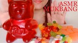 ASMR MUKBANG GIANT GUMMY BEAR JELLY CANDY | STICKY CHEWY EATING SOUNDS | NO TALKING