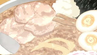 [Anime di ujung lidah Anda] Ramen bawang putih ekstra dan ramen kematian pedas merah! Bubur asin dim