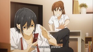 Miyamura got text from his bestfriend in front of Hori