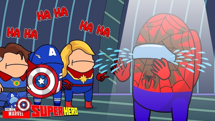 Spiderman Gets Prank From All Avengers - Among Us Marvel - Among Us Superhero