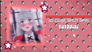 3D CUBE SPLIT SPIN | ALIGHT MOTION TUTORIAL | ☁