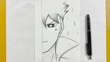 Easy anime sketch || how to draw anime boy ( kawaki )