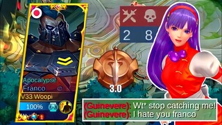 GUINIVERE HAVING A TRAUMA TO MY HOOKS!! 😱 | FRANCO TOP 1 GLOBAL | MLBB