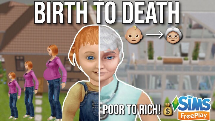 BIRTH TO DEATH LIFE STORY || poor to rich || Sims Freeplay