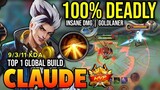 CLAUDE BEST BUILD 2022 | BUILD TOP 1 GLOBAL CLAUDE GAMEPLAY | MOBILE LEGENDS ✓