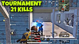 TOURNAMENT ELIMINATIONS CHICKEN DINNER WITH 21 KILLS | PUBG MOBILE