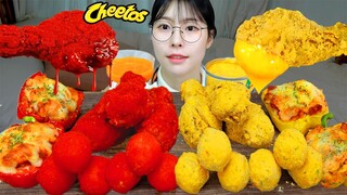 ASMR MUKBANG| 직접 만든 치토스 뿌링클 양념치킨 치즈볼 먹방 & 레시피 FRIED CHICKEN EATING