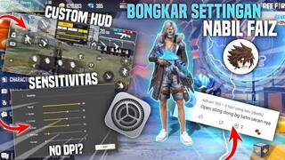 UKURAN TOMBOL TEMBAK AUTO HEADSHOT?! BONGKAR BONGKAR SETTINGAN CUSTOM HUD + SENSTIV + DPI #NabiLFaiz