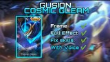New!! Gusion Cosmic Gleam Legend Skin Script Full Frame + Voice+Backup Files Gameplay Mobile Legends