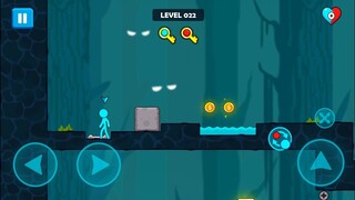 Red & Blue Stickman : Stickman Animation - Watergirl and fireboy : Walkthrough 4