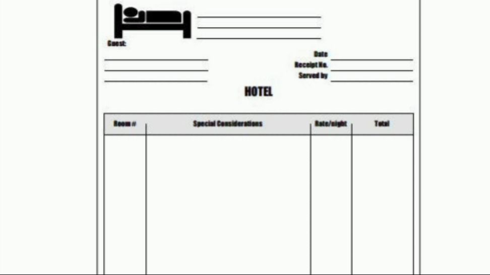 how to free download hotel receipt template in word document bilibili