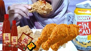 Asmr Fried Chicken + Saus Hot Lava | Asmr Indonesia