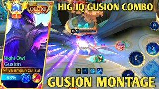 HIGH IQ GUSION COMBO, GUSION MONTAGE | MOBILE LEGENDS