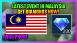 Free Diamonds Event in Malaysia Server | Mobile Legends Malaysia Latest Event