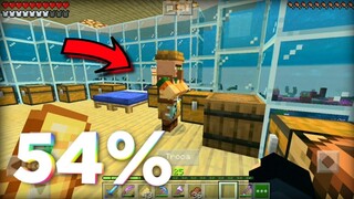 Minecraft PE - Esse villager me deu muito trabalho mas ele é baum! ( 54% )