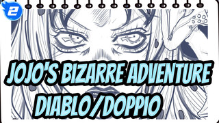 [JoJo's Bizarre Adventure/Tablet Drawing] Diablo And Little Doppio (Line Draft)_2