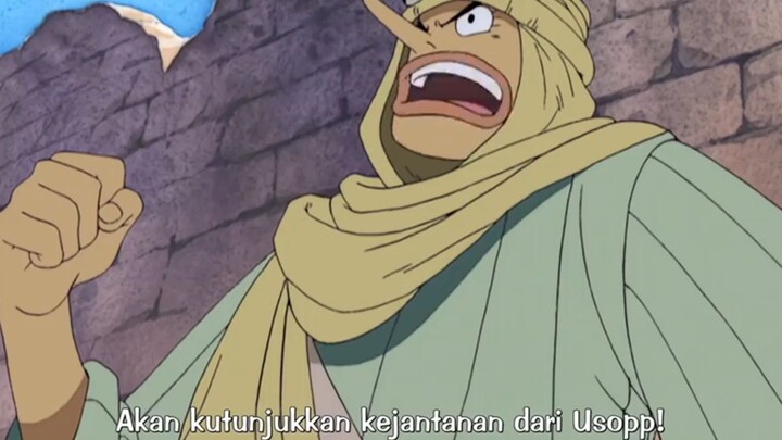 Usopp menunjukkan sikap kejantanannya 🗿  - Arc Alabasta