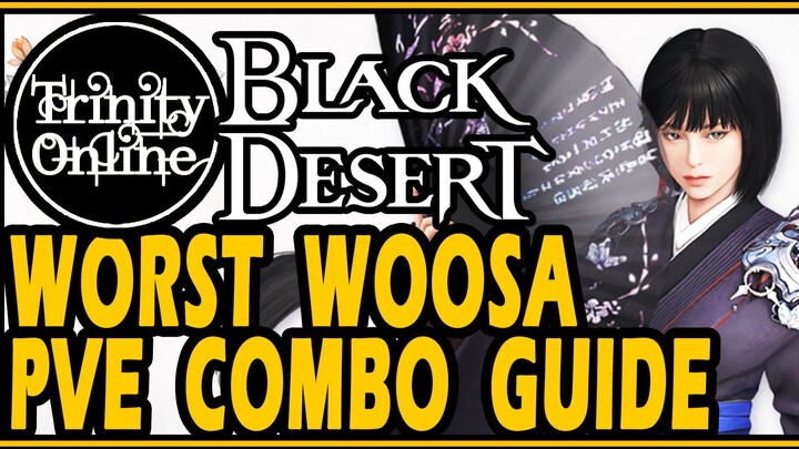 Black Desert WOOSA COMBO PVE with skill addon enhancement Trinity Online YouTube Guide