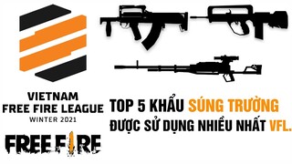 Free Fire | Top 5 Khẩu Súng Trường Được Sử Dụng Nhiều Nhất VFL Winter 2021 | Mr. Akai