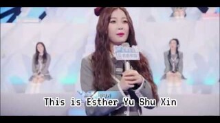 Esther yu ranked No.2 Ft. Cai xukun moment || Final Debut Stage