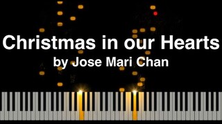 Christmas in our Hearts by Jose Mari Chan Synthesia piano tutorial with music sheet