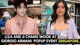 Ji Chang Wook and Actress Liza Soberano at Giorgio Armani Mare Pop up store in Marina Bay Sands.