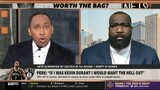 First Take| Kendrick Perkins tells Stephen A. that "If I was Kevin Durant I would want the HELL OUT"