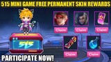 PARTICIPATE NOW AND GET FREE EPIC SKIN AND MORE REWARDS 515 NEW BROWSER EVENT MOBILE LEGENDS