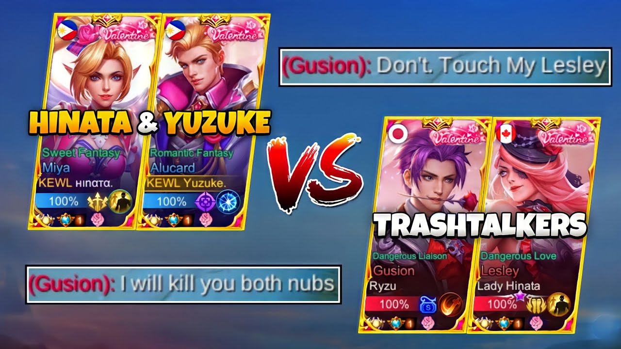 Yuzuke x Hinata Vs. Lesley and Gusion Trashtalkers!  Who Will Win?!  (Shocking Ending Laughtrip!🤣) - BiliBili