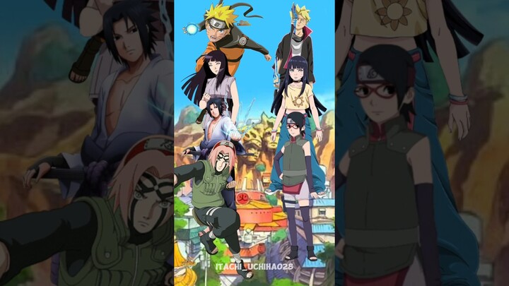 Naruto Hinata Sasuke Sakura vs Boruto Himavari Sarada Who is stronger #views #viral #shots #anime