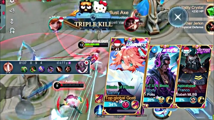 FANNY X FOX MOBA MODE LOCK HERO!! KARRIE YANG KATANYA OP MALAH JADI KRIPSY MATI SAMPAI 9 KWKW!!