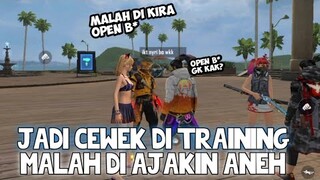 PRANK JADI CEWEK DI TRAINING LANGSUNG DI AJAK W1K W1K BOCIL DI TRAINING |FREE FIRE INDONESIA