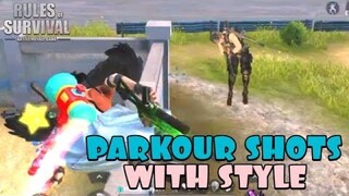 PARKOUR SHOTS WITH STYLE! ( BOBO DAW AKO? ) ROS Squad Win Gameplay!