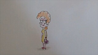 Draw simple Cartoon woman