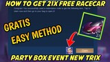 HOW TO GET 21X RACECAR TOKENS FREE IN PARTY BOX EVENT - MLBB