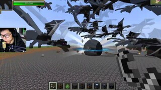 Minecraft: Fat Man Nuke VS 50 Ender Dragons, bức xạ này rất mạnh!