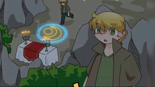 The boy was transformed into a wolf cub by a magic circle under the moon