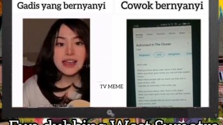 perbedaan cewek dan Cowok dalam Cover lagu