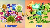 PVZ2 Team Flower vs Team Pea | Hoa hay đậu mạnh hơn | Team Plants vs Team Plants - MK Kids