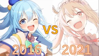 2021vs2016人气番剧女角色（三）。五年过去了，你更喜欢哪年的女孩呢？