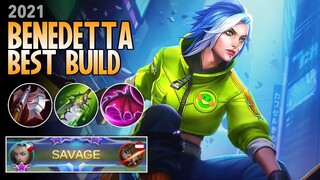 SAVAGE GAMEPLAY!? Benedetta Best Build in 2021 | Top 1 Global Benedetta Build - Mobile Legends