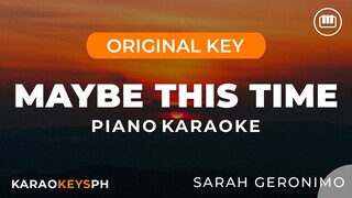 Maybe This Time - Sarah Geronimo (Piano Karaoke)
