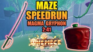 Solo Maze Speedrun Magma and Gryphon in A One Piece Game