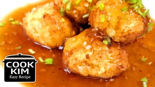 Tofu ball recipe with Korean sauce, 한국식 소스를 이용한 두부볼 요리법