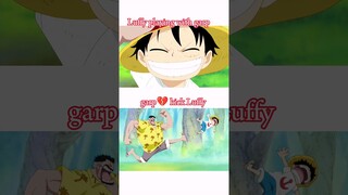 Luffy childhood with garp funny moments #onepiece #garp #luffy #shorts